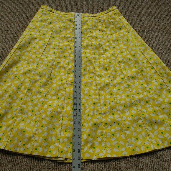 Vintage Frog Tog by Julia Montgomery Skirt Large Yellow - Picture 8 of 9